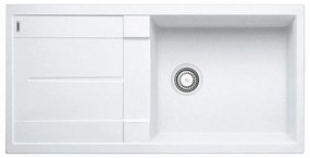 Blanco Metra XL 6 S White SILGRANIT™ PuraDur™ Γρανιτένιος Νεροχύτης Ένθετος Αντιστρεφόμενος με 1 Γούρνα και Ποδιά 100x50cm