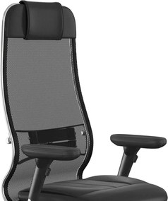 Καρέκλα γραφείου Samurai L1-2D Megapap εργονομική με ύφασμα TS Mesh και τεχνόδερμα χρώμα μαύρο 69x70x122/130εκ.