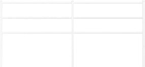 vidaXL Ανταλλακτικό κεφαλάρι Λευκό 180 εκ. Μεταλλικό