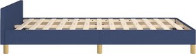 vidaXL Πλαίσιο κρεβατιού χωρίς στρώμα μπλε 120x200cm ύφασμα