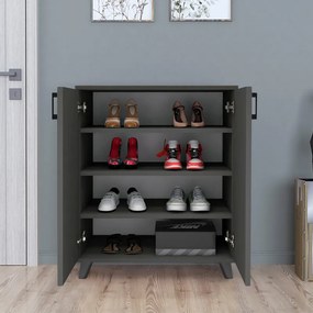 Ντουλάπι Lilly παπουτσοθήκη ανθρακί 72x32x88εκ