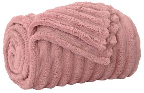 vidaXL Κουβέρτα Ροζ 200 x 150 cm Μαλλί