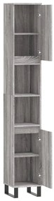 vidaXL Ντουλάπι Μπάνιου Γκρι Sonoma 30x30x190 εκ. Επεξεργασμένο Ξύλο