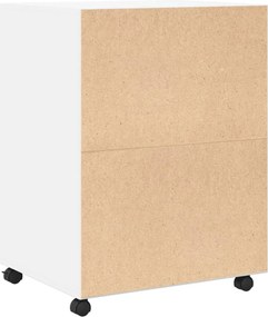 vidaXL Ντουλάπι Τροχήλατο Λευκό 60 x 48 x 81 εκ. από Επεξ. Ξύλο