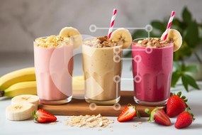 Intra Συλλεκτικό Ξύλινο Παζλ Plywood 4mm - Πολύχρωμα Smoothies με φρέσκα φρούτα Σε Ξύλινο Κουτί - Διαστάσεις: 10x10 cm – 25 κομμάτια