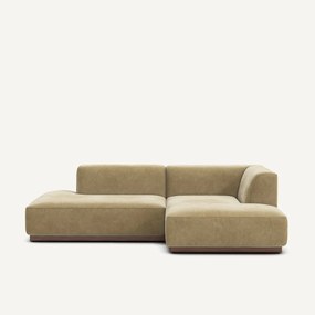 Γωνιακός καναπές δεξιός σε stonewashed βελούδο, JACOPO