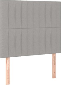 VidaXL Κρεβάτι Boxspring με Στρώμα Ανοιχτό Γκρι 120x190 εκ. Υφασμάτινο
