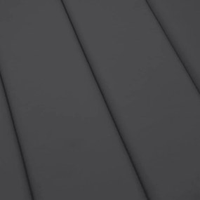 Μαξιλάρι Ξαπλώστρας Ανθρακί 186x58x3 εκ. Ύφασμα - Ανθρακί