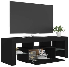 vidaXL Έπιπλο Τηλεόρασης με LED Μαύρο 120x35x40 εκ.