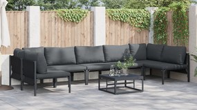 vidaXL Σετ Καναπέ Κήπου 7 pcs Ανθρακί Ατσάλι