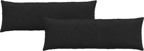 vidaXL Μαξιλάρι Καναπέ 2 pcs Μαύρο 120 x 40 cm ύφασμα