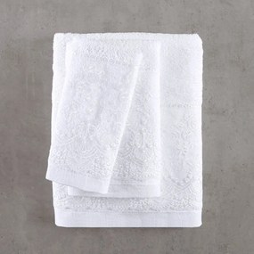 Πετσέτες Dione (Σετ 3τμχ) White Ρυθμός Towels Set 80x150cm 100% Βαμβάκι