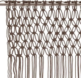 vidaXL Κουρτίνα Μακραμέ Taupe 140 x 240 εκ. Βαμβακερή