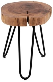Τραπεζάκι-Σκαμπώ Oslo HM8209.11 35x35x42cm Natural Μέταλλο,Ξύλο
