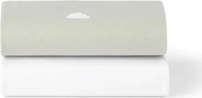 SNUZ Σετ σεντόνια 2τμχ για λίκνο 44x80cm GREY/CLOUD