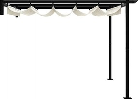 vidaXL Κιόσκι Κρεμ 300 x 300 x 200 cm Πολυεστέρας