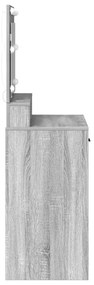 vidaXL Κομοδίνο Γκρίζο Σονομα 79 x 41 x 135 cm Επεξεργασμένο ξύλο