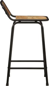 vidaXL Bar Stools 2 τεμάχια 46x35,5x80 cm Στερεό ξύλο Rough Mango