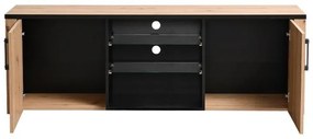 Έπιπλο Τηλεόρασης Lazio 170 Artisan Oak - Μαύρο 168x40x57 εκ. 168x40x57 εκ.