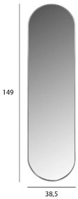 ΚΑΘΡΕΠΤΗΣ ΤΟΙΧΟΥ HM9581.40 ΨΗΛΟΣ ΟΒΑΛ ΣΚΕΛΕΤΟΣ ΑΛΟΥΜΙΝΙΟΥ ΑΣΗΜΙ 38,5x4x149Υεκ.