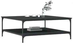 vidaXL Τραπεζάκι Σαλονιού Μαύρο 100x100x40 εκ. από Επεξεργασμένο Ξύλο