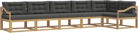 vidaXL Σειρά Καναπέ Εξωτερικού 4 pcs Άσπρο και Ανθρακί Πολυεστέρας