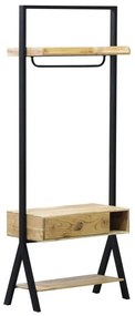 Παγκάκι Home ESPRIT Μαύρο Φυσικό 80 x 40 x 200 cm