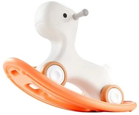 VEVOR 3 in 1 Rocking Horse for Toddlers 1-3 Years, Baby Rocking Horse with Detachable Balance Board and 4 Smooth Wheels, Support up to 80 lbs HDPE Material Kids Ride on Toy, 40° Swinging, Red