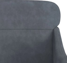 vidaXL Πολυθρόνα Σκούρο Γκρι 63x76x80 εκ. Βελούδινη