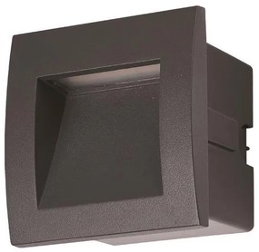 Απλίκα LED Εξωτερικού Χώρου Χωνευτή Eurolamp 145-52501 Dark Grey
