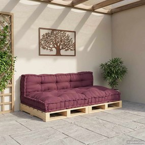 vidaXL Μαξιλάρι για καναπέ παλέτας 2 pcs Ύφασμα Καφετί