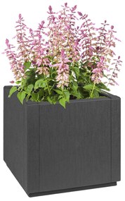 vidaXL Γλάστρα Κήπου  σε σκούρο γκρι, 36x36x35 εκ, από PP
