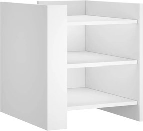 vidaXL Κομοδίνο Λευκό 45x50x50 εκ. από Επεξεργασμένο Ξύλο