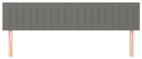 vidaXL Κεφαλάρια Σκ. Γκρι 160x5x78/88 εκ. Ύφασμα