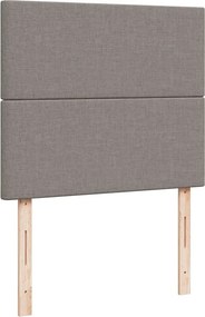 vidaXL Κρεβάτι Boxspring με Στρώμα Taupe 120x200 εκ. Υφασμάτινο