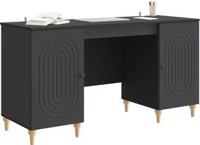 vidaXL Γραφείο Μαύρο 142,5 x 50 x 75 εκ. Επεξεργασμένο Ξύλο