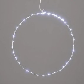 Διακοσμητικό LED Silver round-Cool White-Διάμετρος: 30 εκ.
