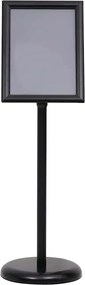 vidaXL Βάσεις Αφισών 2 pcs Μαύρο 32,7 x 24 x 108 εκ. Αλουμίνιο