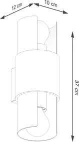 Φωτιστικό τοίχου FLASH 2 λευκό ατσάλι/2xmax 15W LED
