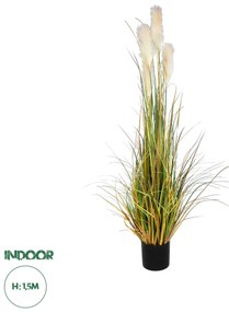20108 GloboStar® Artificial Garden PAMPAS GRASS 20108 Τεχνητό Διακοσμητικό Φυτό Γρασίδι της Πάμπας Υ150cm