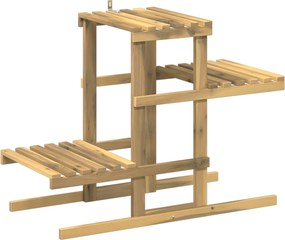 vidaXL Βάση φυτών Λευκό 82 x 36 x 60 εκ. Στερεό Ξύλο Ακακίας