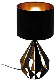 Φωτιστικό Επιτραπέζιο Carlton 5 43077 Black Eglo Steel,Fabric