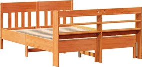 vidaXL Σκελετός Κρεβ. Χωρίς Στρώμα Καφέ Κεριού 120x200 εκ Μασίφ Πεύκο