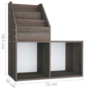 vidaXL Παιδική Ραφιέρα Περ. Γκρι/Sonoma Δρυς 71x30x78,5 εκ Επεξ. Ξύλο