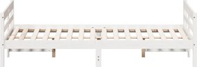 vidaXL Σκελετός Κρεβ. Χωρίς Στρώμα Λευκό 140x200 εκ Μασίφ Πεύκο