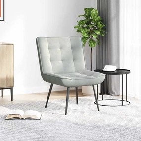 vidaXL Καρέκλα χαλάρωσης Ανοιχτό γκρι 64x74x84 cm Βελούδο