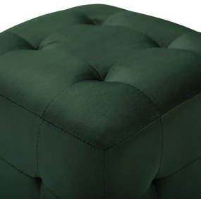 vidaXL Κομοδίνα/Σκαμπό 2 τεμ. Πράσινα 30x30x30 εκ. Βελούδινο Ύφασμα
