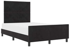 vidaXL Σκελετός Κρεβατιού με κεφαλάρι Μαύρο 120 x 190 cm Βελούδο