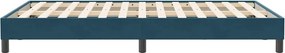 vidaXL Box Spring Κρεβάτι χωρίς στρώμα Σκούρο μπλε Βελούδινο