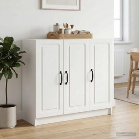 vidaXL Πλαϊνό γραφείο Λευκό 89 x 34,5 x 77 εκ. Επεξεργασμένο Ξύλο